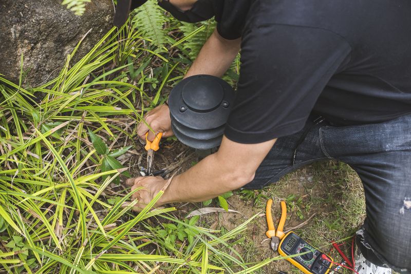 Repaired Pool Light Fixture